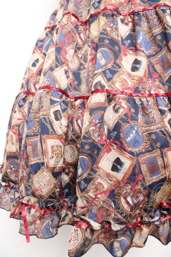 画像4: ALICE and the PIRATES / Memory frame of royal crown柄ワンピース  紺 Y-25-12-28-020-PA-OP-SZ-ZY (4)