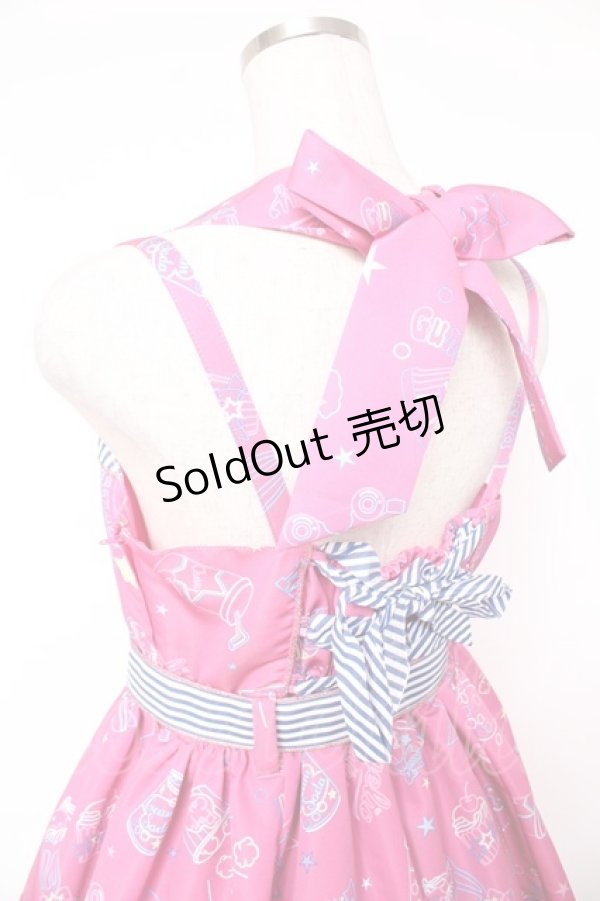 画像5: Angelic Pretty / Neon Star Diner SpecialジャンパースカートSet  ダークピンク Y-25-12-28-003-AP-OP-SZ-ZY (5)