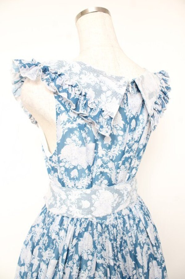 画像5: berry&wood / Hoshibako Works×berry&wood 紫陽花の咲く頃襟付きジャンパースカート M ブルー Y-25-12-28-024-LO-OP-SZ-ZY (5)