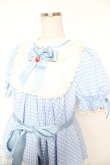 画像3: Hoshibako Works / ストロベリー・リボンブーケ　ギンガムチェックパフワンピース  サックス Y-25-12-28-026-LO-OP-SZ-ZY (3)