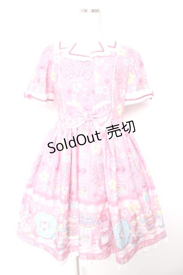 画像1: Angelic Pretty / Toy's Donut Dinerワンピース  ピンク Y-25-12-28-029-AP-OP-SZ-ZY (1)