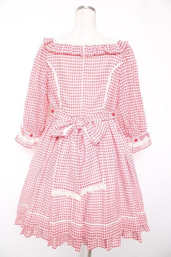 画像2: Angelic Pretty / Lovelyチェックワンピース  赤 Y-25-12-28-031-AP-OP-AS-ZY (2)