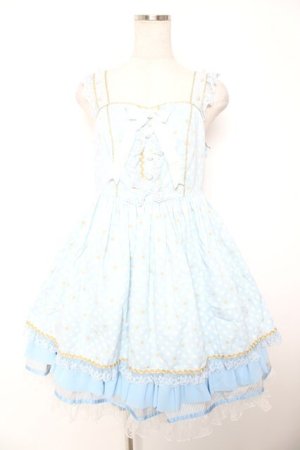 画像: Angelic Pretty / Bunny Crownジャンパースカート  サックス Y-25-12-28-004-AP-OP-AS-ZY
