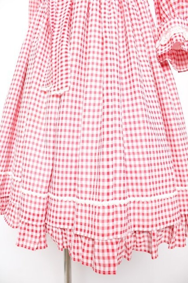 画像4: Angelic Pretty / Lovelyチェックワンピース  赤 Y-25-12-28-031-AP-OP-AS-ZY (4)