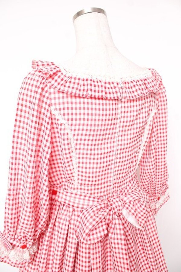 画像5: Angelic Pretty / Lovelyチェックワンピース  赤 Y-25-12-28-031-AP-OP-AS-ZY (5)