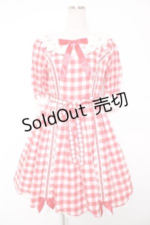 画像: Angelic Pretty / Picnicワンピース  赤ｘ白 Y-25-12-28-032-AP-OP-AS-ZS