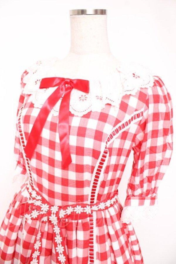 画像3: Angelic Pretty / Picnicワンピース  赤ｘ白 Y-25-12-28-032-AP-OP-AS-ZS (3)