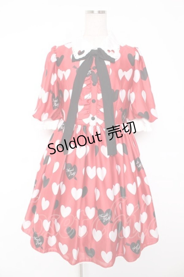 画像1: Angelic Pretty / Dolly Heartワンピース  赤 Y-25-12-28-033-AP-OP-SZ-ZS (1)