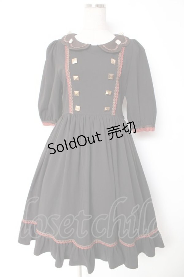 画像1: ALICE and the PIRATES / クリスのチョコレートメイドワンピース  黒 Y-25-12-28-035-PA-OP-SA-ZY (1)