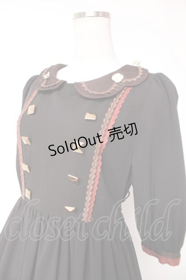 画像3: ALICE and the PIRATES / クリスのチョコレートメイドワンピース  黒 Y-25-12-28-035-PA-OP-SA-ZY (3)