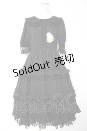 画像: ALICE and the PIRATES / Historiaロングティアードワンピース  黒 Y-25-12-28-036-PA-OP-SA-ZY