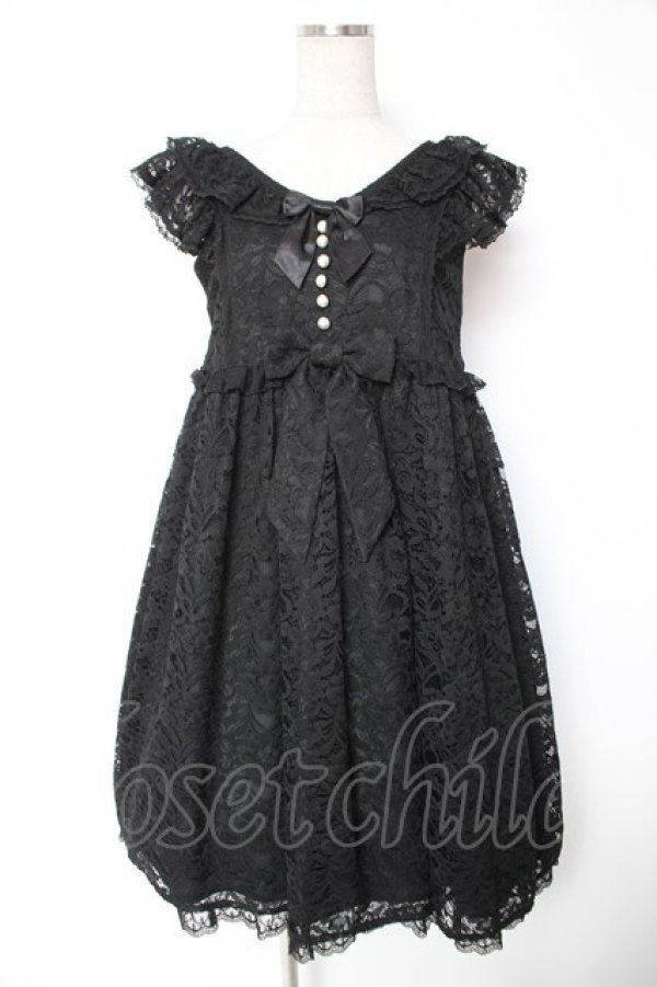 画像1: Angelic Pretty / Sweet Dollyジャンパースカート  黒 Y-25-12-28-037-AP-OP-SZ-ZY (1)