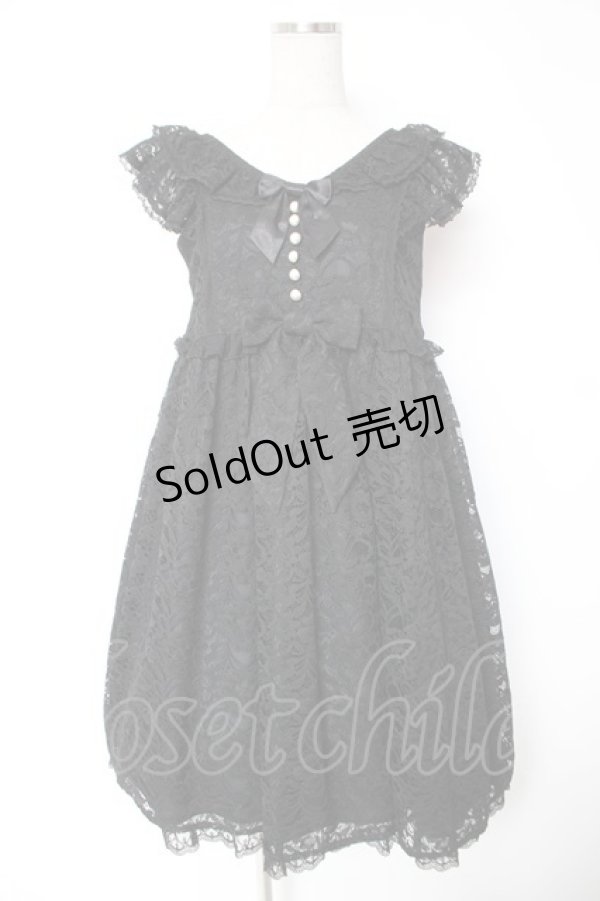 画像1: Angelic Pretty / Sweet Dollyジャンパースカート  黒 Y-25-12-28-037-AP-OP-SZ-ZS (1)