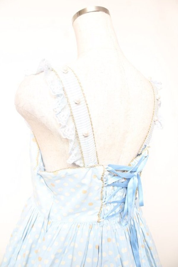 画像5: Angelic Pretty / Bunny Crownジャンパースカート  サックス Y-25-12-28-004-AP-OP-AS-ZY (5)