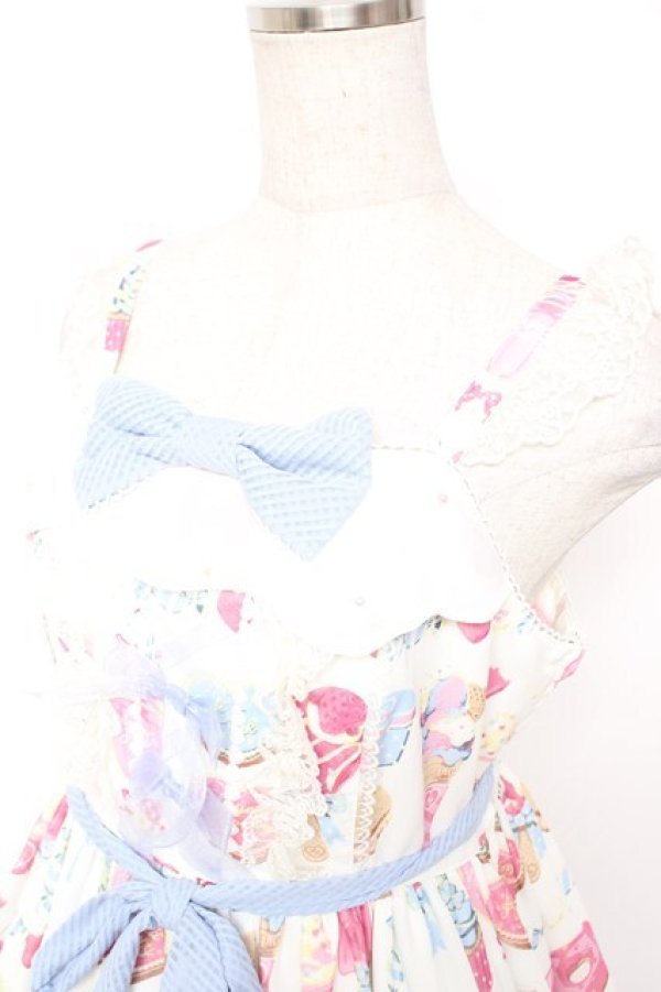 画像3: Angelic Pretty / Sugar Candy Shopジャンパースカート  白 Y-25-12-28-005-AP-OP-SZ-ZY (3)