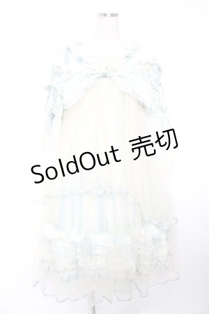 画像: BABY, THE STARS SHINE BRIGHT / Ver Placidum Mille fleurワンピースドレス【完全受注予約商品】  サックス Y-25-12-28-008-BA-OP-SA-ZY