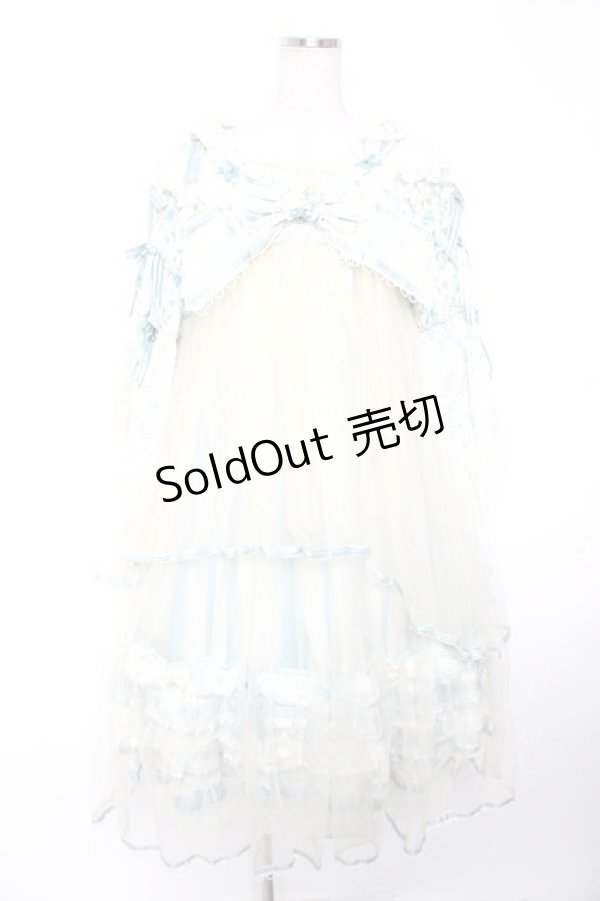 画像1: BABY, THE STARS SHINE BRIGHT / Ver Placidum Mille fleurワンピースドレス【完全受注予約商品】  サックス Y-25-12-28-008-BA-OP-SA-ZY (1)