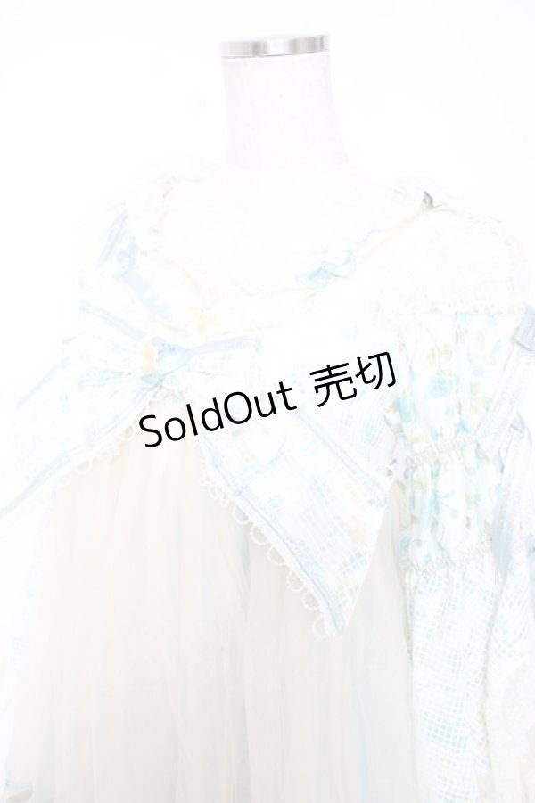 画像3: BABY, THE STARS SHINE BRIGHT / Ver Placidum Mille fleurワンピースドレス【完全受注予約商品】  サックス Y-25-12-28-008-BA-OP-SA-ZY (3)