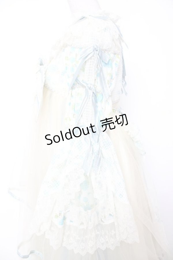 画像4: BABY, THE STARS SHINE BRIGHT / Ver Placidum Mille fleurワンピースドレス【完全受注予約商品】  サックス Y-25-12-28-008-BA-OP-SA-ZY (4)