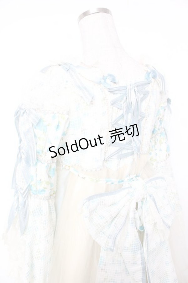 画像5: BABY, THE STARS SHINE BRIGHT / Ver Placidum Mille fleurワンピースドレス【完全受注予約商品】  サックス Y-25-12-28-008-BA-OP-SA-ZY (5)