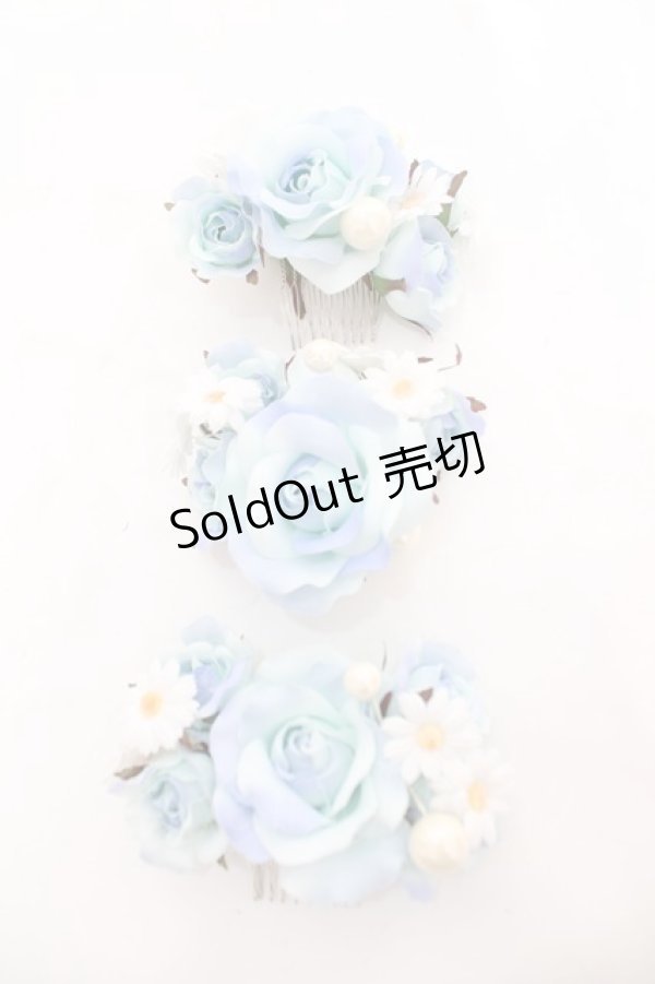 画像19: BABY, THE STARS SHINE BRIGHT / Ver Placidum Mille fleurワンピースドレス【完全受注予約商品】  サックス Y-25-12-28-008-BA-OP-SA-ZY (19)