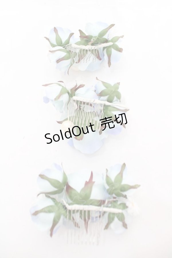 画像20: BABY, THE STARS SHINE BRIGHT / Ver Placidum Mille fleurワンピースドレス【完全受注予約商品】  サックス Y-25-12-28-008-BA-OP-SA-ZY (20)