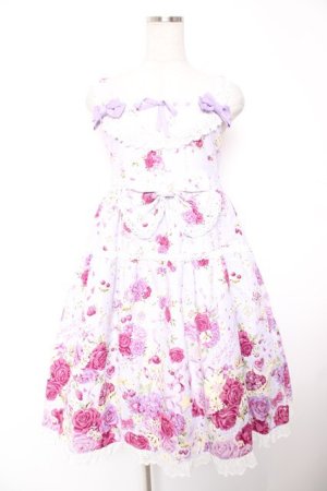 画像: BABY, THE STARS SHINE BRIGHT / スローモーションブーケ〜あの日の私の想い〜柄ジャンパースカート  ラベンダー Y-25-12-28-009-BA-OP-SA-ZY