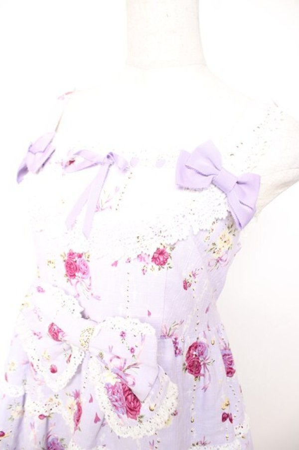 画像3: BABY, THE STARS SHINE BRIGHT / スローモーションブーケ〜あの日の私の想い〜柄ジャンパースカート  ラベンダー Y-25-12-28-009-BA-OP-SA-ZY (3)