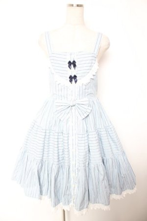 画像: ALICE and the PIRATES / ドビーストライプティアードジャンパースカート  サックス Y-25-12-28-010-PA-OP-SZ-ZY