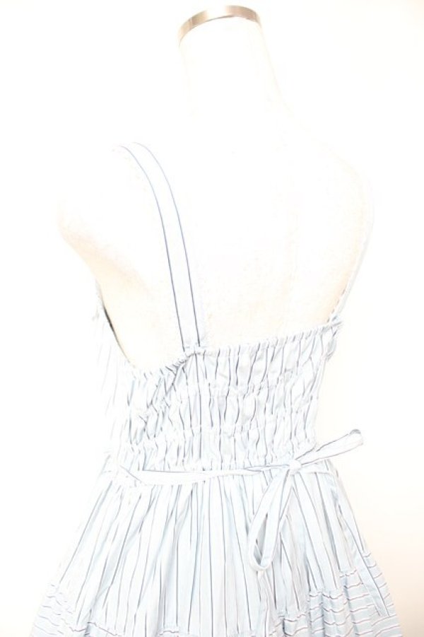 画像5: ALICE and the PIRATES / ドビーストライプティアードジャンパースカート  サックス Y-25-12-28-010-PA-OP-SZ-ZY (5)