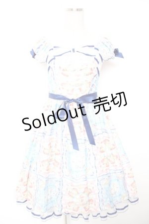 画像: BABY, THE STARS SHINE BRIGHT / Ruban le Lien a la modeミニ袖ジャンパースカート  ピンクｘサックス Y-25-12-28-011-BA-OP-AS-ZI