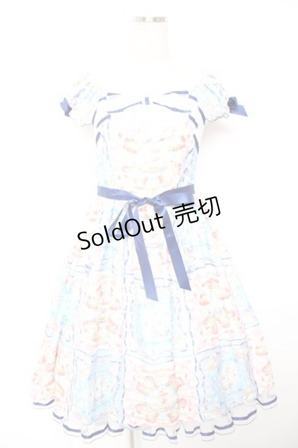 画像1: BABY, THE STARS SHINE BRIGHT / Ruban le Lien a la modeミニ袖ジャンパースカート  ピンクｘサックス Y-25-12-28-011-BA-OP-AS-ZI (1)