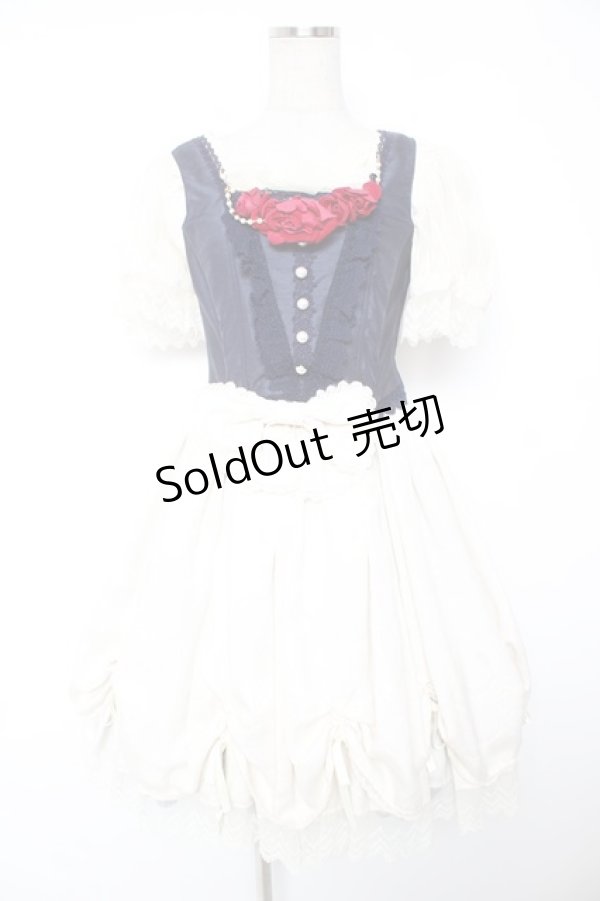 画像1: BABY, THE STARS SHINE BRIGHT / Claudia，The Fairy Tale Princessワンピースセット  オフｘ紺 Y-25-12-28-012-BA-OP-AS-ZY (1)