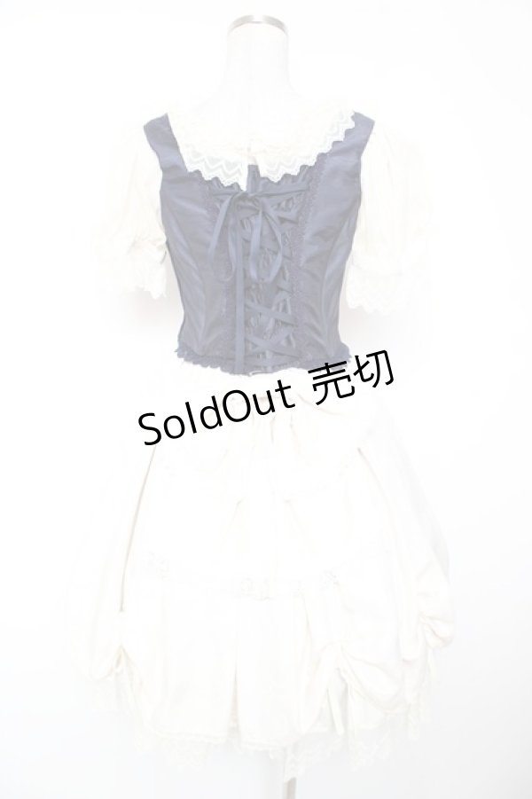 画像2: BABY, THE STARS SHINE BRIGHT / Claudia，The Fairy Tale Princessワンピースセット  オフｘ紺 Y-25-12-28-012-BA-OP-AS-ZY (2)