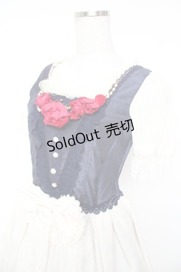 画像3: BABY, THE STARS SHINE BRIGHT / Claudia，The Fairy Tale Princessワンピースセット  オフｘ紺 Y-25-12-28-012-BA-OP-AS-ZY (3)