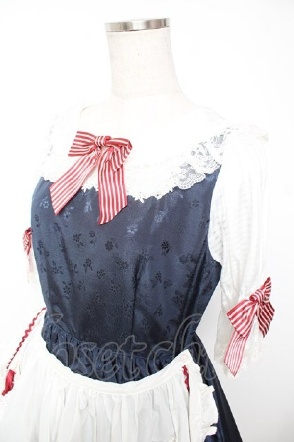 画像7: BABY, THE STARS SHINE BRIGHT / りんちゃんのグレーテルワンピースセット  白ｘ赤ｘ紺 Y-25-12-28-013-BA-OP-HD-ZY (7)