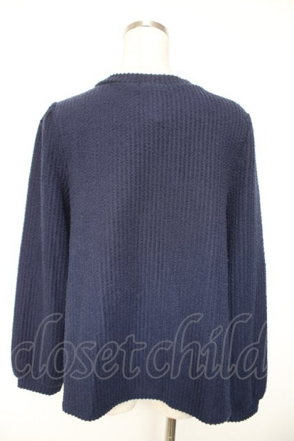 画像2: axes femme / レースアップトップス  紺 Y-26-01-01-038-AX-TO-SZ-ZY (2)