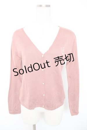 画像: axes femme / 塔刺繍カーディガン M アワピンク Y-26-01-01-040-AX-TO-SZ-ZI