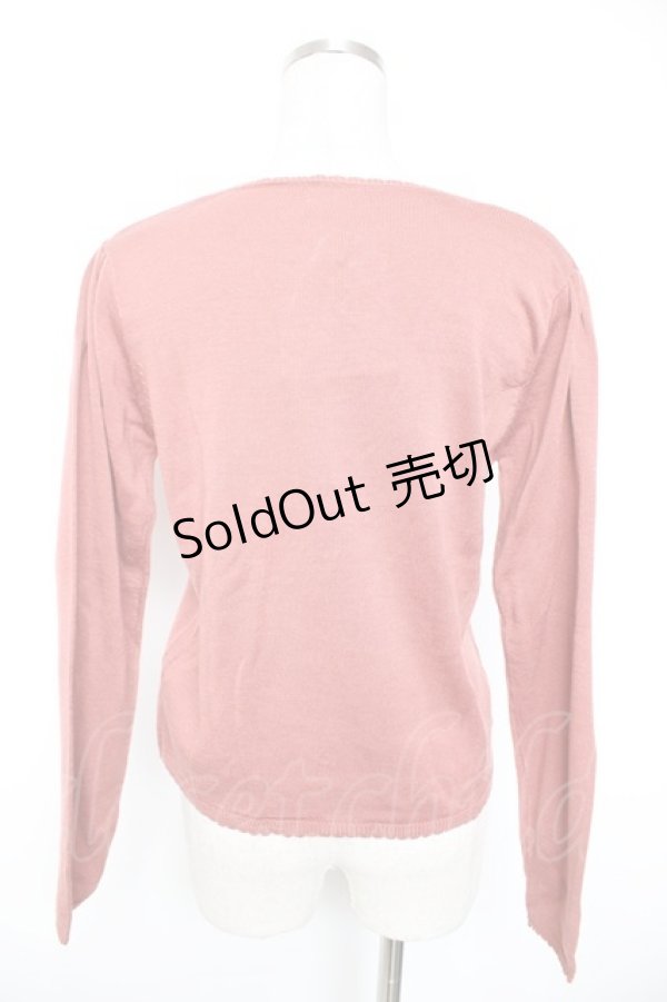 画像2: axes femme / 塔刺繍カーディガン M アワピンク Y-26-01-01-040-AX-TO-SZ-ZI (2)