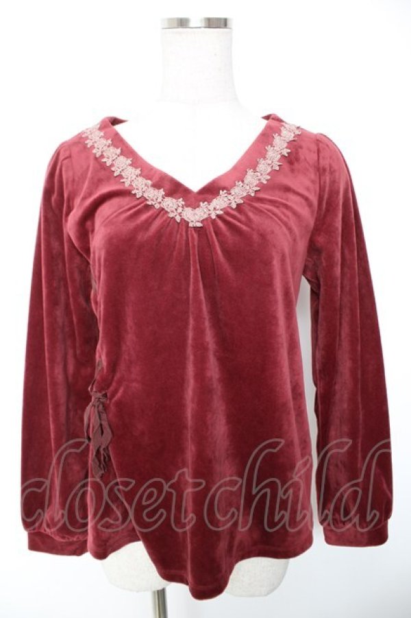 画像1: axes femme / コーデュロイ編み上げプル M ワイン Y-26-01-01-041-AX-TO-SZ-ZY (1)