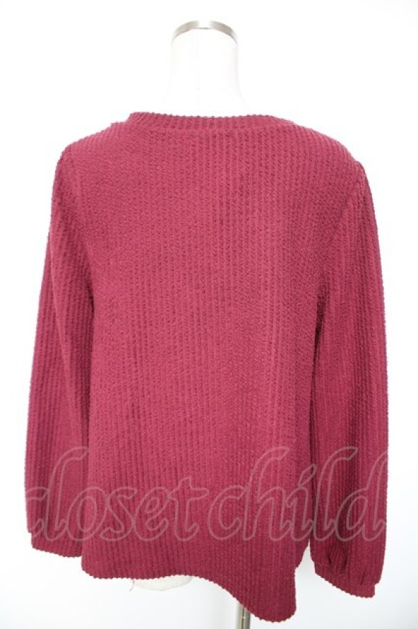 画像2: axes femme / レースアップトップス  ワイン Y-26-01-01-044-AX-TO-SZ-ZY (2)