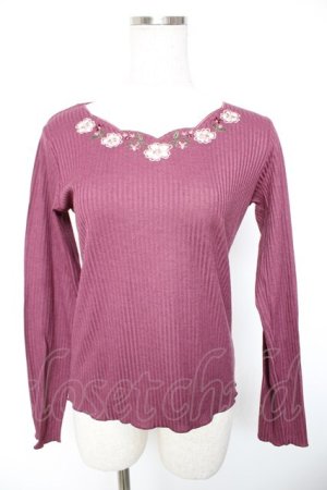 画像: axes femme / お花カットワークプルオーバー  ピンク Y-26-01-01-046-AX-TO-SZ-ZY