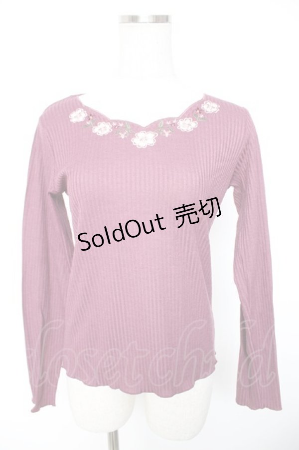 画像1: axes femme / お花カットワークプルオーバー  ピンク Y-26-01-01-046-AX-TO-SZ-ZI (1)