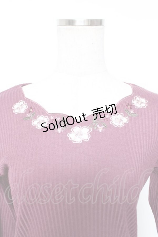 画像3: axes femme / お花カットワークプルオーバー  ピンク Y-26-01-01-046-AX-TO-SZ-ZI (3)