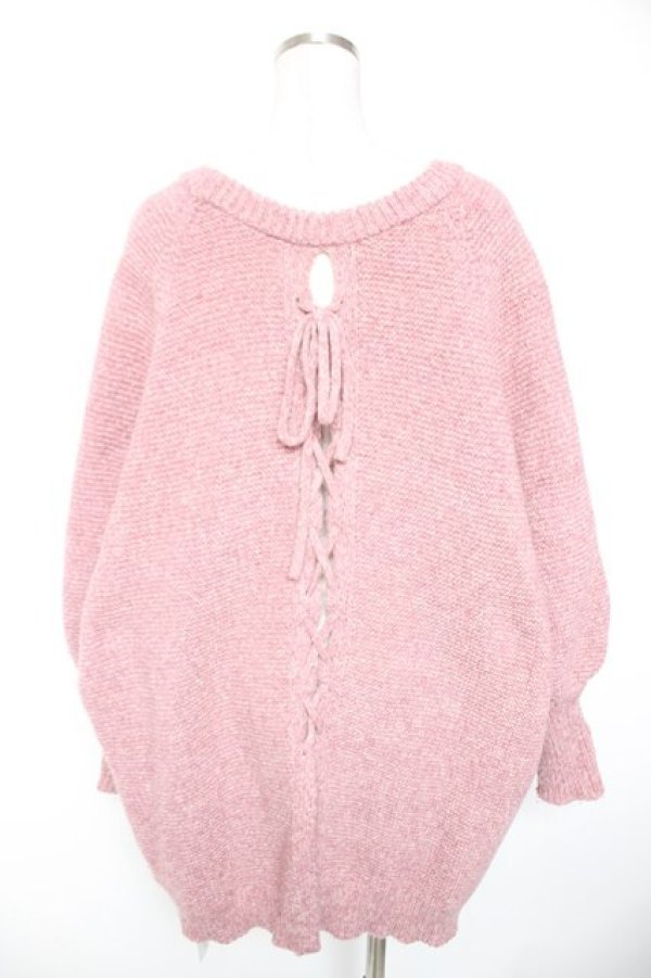 画像2: axes femme / 2wayメランジニット F ピンク Y-26-01-01-050-AX-TO-SZ-ZY (2)