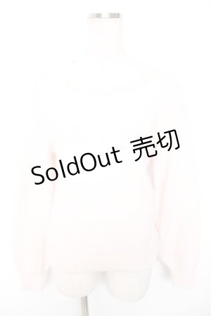 画像: axes femme / 花パールラメフェザーニット F ピンク Y-26-01-01-051-AX-TO-SZ-ZI