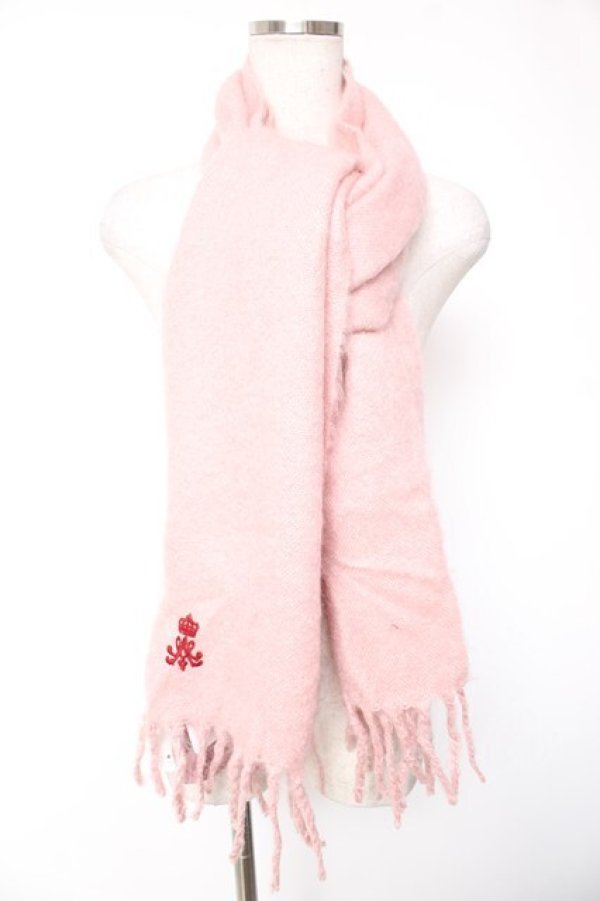 画像1: m petit by misako / NINA'Sコラボマフラー  ピンク Y-26-01-01-007-LO-ZA-SZ-ZY (1)