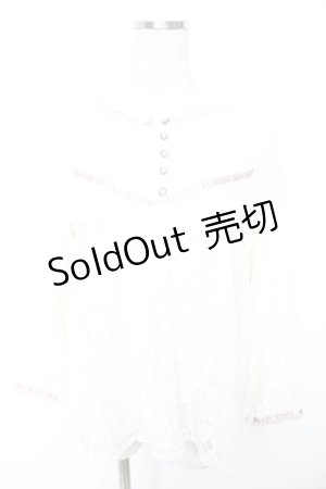 画像: axes femme / 花柄総レースブラウス  生成り Y-26-01-01-064-AX-TO-SZ-ZI