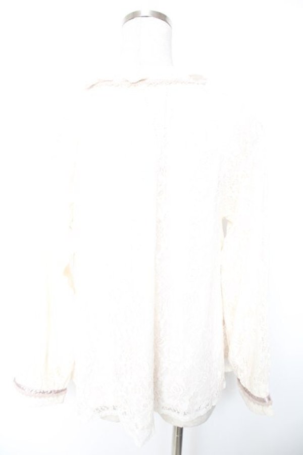 画像2: axes femme / 花柄総レースブラウス  生成り Y-26-01-01-064-AX-TO-SZ-ZY (2)