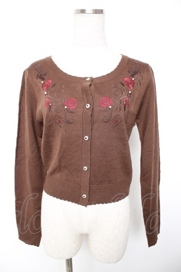 画像1: axes femme POETIQUE / 不思議の国のアリス/カーディガン  ブラウン Y-26-01-01-069-AX-TO-SZ-ZY (1)